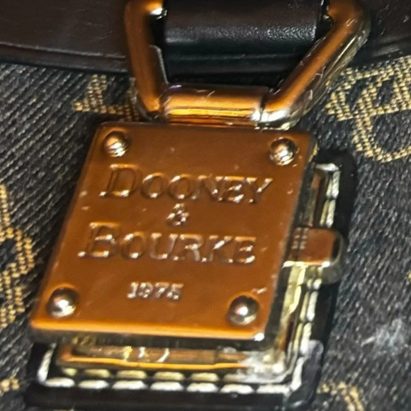 Dooney & Bourke Vintage Shadow Mono Canvas Anniversary Signature Satchel - Picture 4 of 15